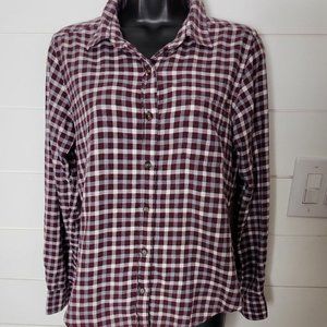 Pendleton collared Button Up women's shirt size Petite medium